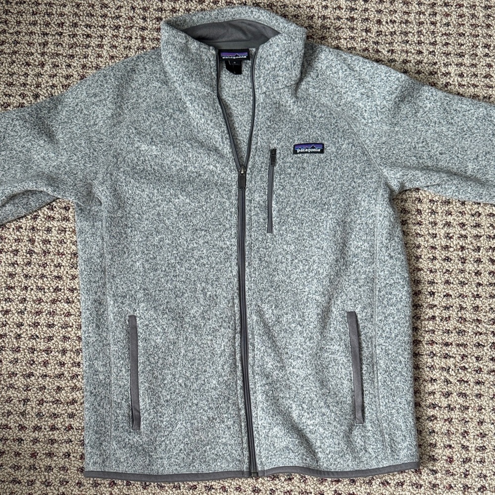 Patagonia BUNDLE: Heather Gray Fleece Jacket and Flannel